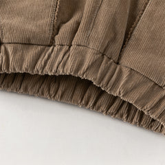 Dave&Bella Toddler Girls Casual Dark Pink/Coffee Brown Outdoor Cozy Padded Pants