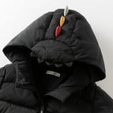 Dave&Bella Toddler Boys Winter Outwear Playful Dinosaur-style Hooded Down Coats