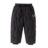 Dave&Bella Toddler Boys Winter Outdoor Cozy Adjustable-waistband Down Pants