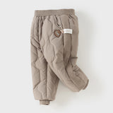 Dave&Bella Toddler Boys Winter Outdoor Cozy Adjustable-waistband Down Pants