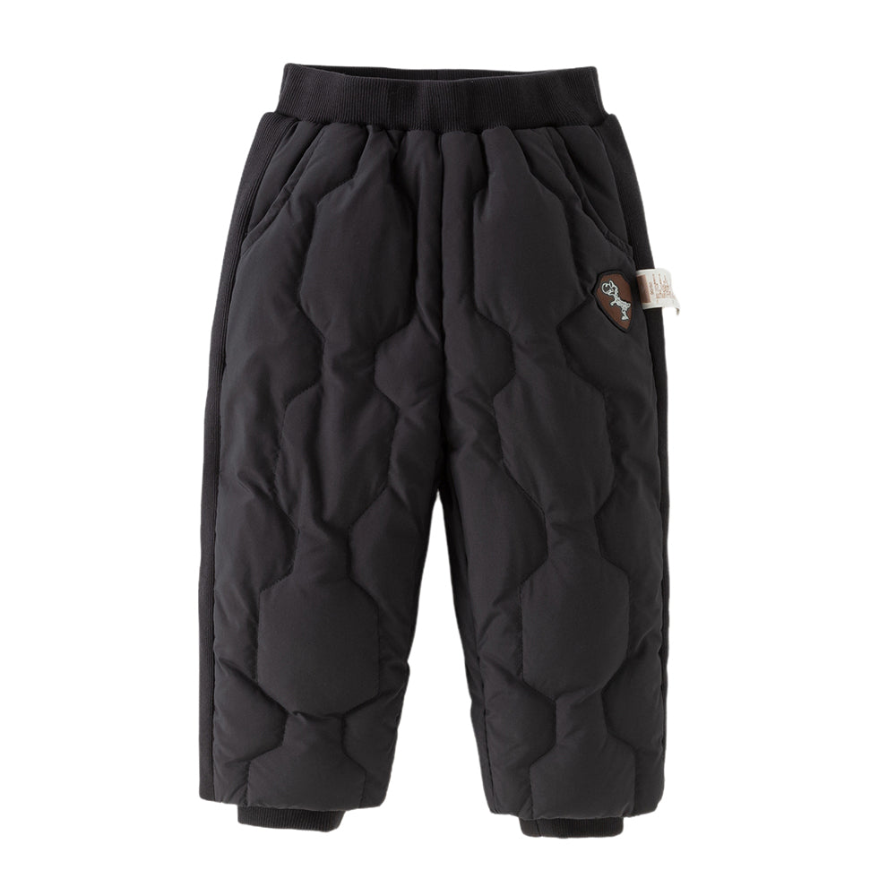 Dave&Bella Toddler Boys Winter Outdoor Cozy Adjustable-waistband Down Pants