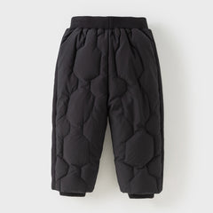 Dave&Bella Toddler Boys Winter Outdoor Cozy Adjustable-waistband Down Pants