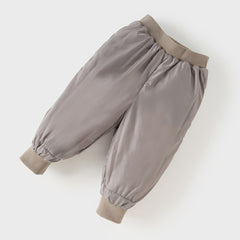 Dave&Bella Toddler Boys Winter Outdoor Cozy Adjustable-waistband Down Pants