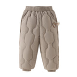Dave&Bella Toddler Boys Winter Outdoor Cozy Adjustable-waistband Down Pants