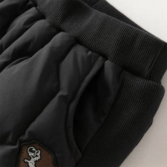 Dave&Bella Toddler Boys Winter Outdoor Cozy Adjustable-waistband Down Pants