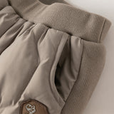 Dave&Bella Toddler Boys Winter Outdoor Cozy Adjustable-waistband Down Pants