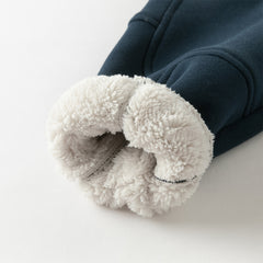 Dave&Bella Toddler Boys Winter Warm Plush-lined Sports Drawstring Sweatpants
