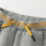Dave&Bella Toddler Boys Warm Plush-lined Sports Drawstring Sweatpants