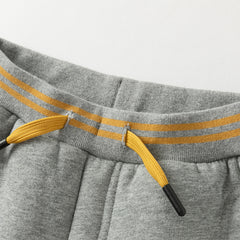 Dave&Bella Toddler Boys Winter Warm Plush-lined Sports Drawstring Sweatpants