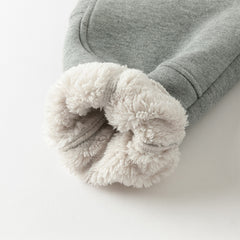 Dave&Bella Toddler Boys Winter Warm Plush-lined Sports Drawstring Sweatpants