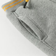 Dave&Bella Toddler Boys Winter Warm Plush-lined Sports Drawstring Sweatpants