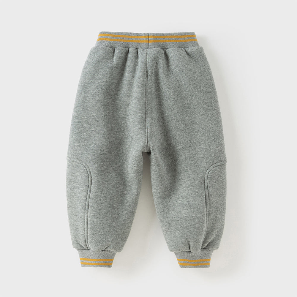 Dave&Bella Toddler Boys Warm Plush-lined Sports Drawstring Sweatpants