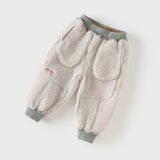 Dave&Bella Toddler Boys Warm Plush-lined Sports Drawstring Sweatpants
