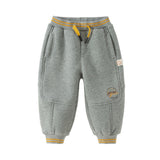 Dave&Bella Toddler Boys Warm Plush-lined Sports Drawstring Sweatpants
