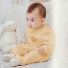 Dave&Bella Baby Girls/Boys Yellow/pink Long-sleeved Soft Padded Rompers