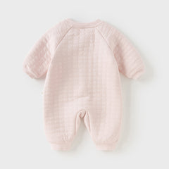 Dave&Bella Baby Girls/Boys Winter Charming Pink/Yellow Indoor Soft Rompers
