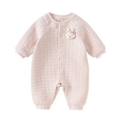 Dave&Bella Baby Girls/Boys Winter Charming Pink/Yellow Indoor Soft Rompers