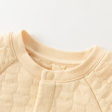 Dave&Bella Baby Girls/Boys Yellow/pink Long-sleeved Soft Padded Rompers