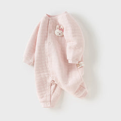 Dave&Bella Baby Girls/Boys Winter Charming Pink/Yellow Indoor Soft Rompers