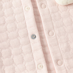 Dave&Bella Baby Girls/Boys Winter Charming Pink/Yellow Indoor Soft Rompers