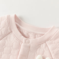 Dave&Bella Baby Girls/Boys Winter Charming Pink/Yellow Indoor Soft Rompers