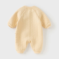 Dave&Bella Baby Girls/Boys Winter Charming Pink/Yellow Indoor Soft Rompers