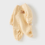Dave&Bella Baby Girls/Boys Yellow/pink Long-sleeved Soft Padded Rompers