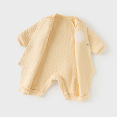 Dave&Bella Baby Girls/Boys Winter Charming Pink/Yellow Indoor Soft Rompers