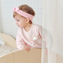 Dave&Bella Baby Girls/Boys Yellow/pink Long-sleeved Soft Padded Rompers