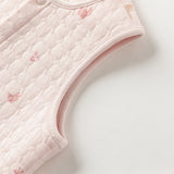 Dave&Bella Toddler Girls Charming Beige/Light Pink Sleeveless Padded Vests Tops