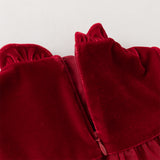 Dave&Bella Toddler Girls Cute Red Soft Turtle Cozy A-line Mesh Princess Dress