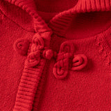 Dave&Bella Toddler Girls Festival Red Chinese-style Hooded Top Mesh Skirt Sets