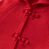 Dave&Bella Toddler Girls Festival Red Chinese-style Hooded Top Mesh Skirt Sets