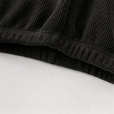 Dave&Bella Toddler Girls Carbon Black Straight-leg Loose Plush-lined Pants