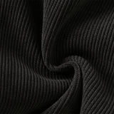 Dave&Bella Toddler Girls Carbon Black Straight-leg Loose Plush-lined Pants