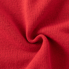 Dave&Bella Toddler Girls Autumn Soft Knit Cute Red/Beige Sweaters Tops