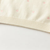 Dave&Bella Toddler Girls Soft Knit Cute Red/Beige Sweaters