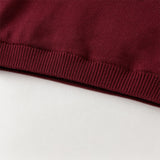 Dave&Bella Toddler Boys Purple-red Turtle Long-sleeved Plush-lined Soft Sweaters Tops
