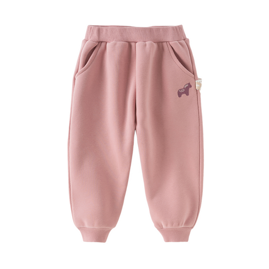 Dave&Bella Toddler Girls/Boys Winter Outdoor Plush-lined Warm Drawstring Sweatpants