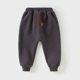 Dave&Bella Toddler Girls/Boys Outdoor Plush-lined Warm Drawstring Sweatpants