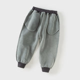 Dave&Bella Toddler Girls/Boys Outdoor Plush-lined Warm Drawstring Sweatpants