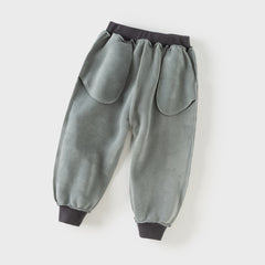 Dave&Bella Toddler Girls/Boys Winter Outdoor Plush-lined Warm Drawstring Sweatpants