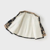 Dave&Bella Toddler Boys Casual Plaid  Plush-lined College-style Shirt Tops