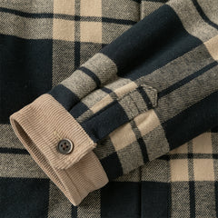 Dave&Bella Toddler Boys Winter Casual Plaid  Plush-lined College-style Shirt Tops