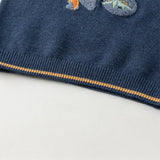 Dave&Bella Toddler Boys Playful Blue Turtle Breathable Cotton  Sweaters Tops