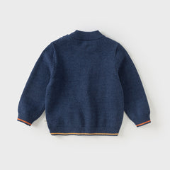 Dave&Bella Toddler Boys Winter Playful Blue Turtle Breathable Cotton  Sweaters Tops