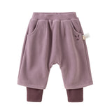Dave&Bella Toddler Girls/Boys Fashion Warm Plush-lined Loose Casual Pants