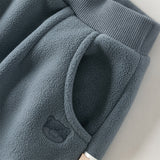 Dave&Bella Toddler Girls/Boys Fashion Warm Plush-lined Loose Casual Pants