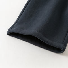 Dave&Bella Toddler Girls Casual Navy Blue Straight-leg Plush-lined Pants