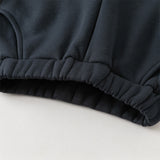 Dave&Bella Toddler Girls Casual Navy Blue Straight-leg Plush-lined Pants